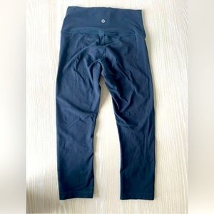 Lululemon Wunder Under Luon Crop 21” True Navy Blue Leggings